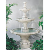 Tiered Cast Stone Large Contemporary Waterfall Fountain