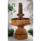 Centerpiece Cast Stone Obelisk Octagon Fountain