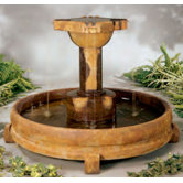 Centerpiece Stone Overflowing Cross Fountain