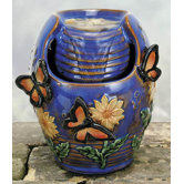 Glazed Porcelain Butterfly Fountain