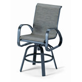 Primera Sling Counter Height Swivel Arm Chair