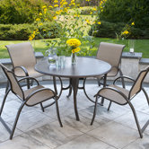 Quick Ship Aruba II Sling Werzalit 5 Piece Dining Set