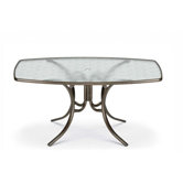 60'' Rectangle Glass Top Dining Height Table