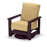 Leeward Swivel Rocking Dining Arm Chair with Cushion