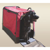 Collapsible Pet Travel Crate in Red