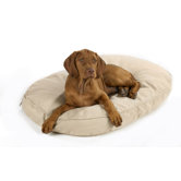 Designer Oval Dog Bed in Natural Hemp Fabric