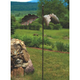 Spinning Oak Leaves Garden Stake