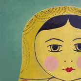 Matryoshka Tiny Face Giclee Print Art