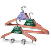 Basic Hanger with Clips in Natural Cedar Finish (Set of 10)