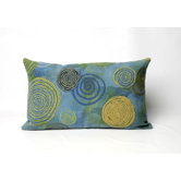 Graffiti Swirl Rectangle Indoor/Outdoor Pillow in Cool