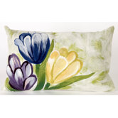 Tulips Rectangle Indoor/Outdoor Pillow in Cool