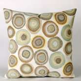 Puddle Dot Square Indoor/Outdoor Pillow in Powder