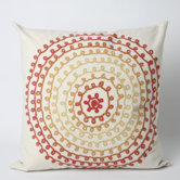 Ombre Threads Square Indoor/Outdoor Pillow in Warm