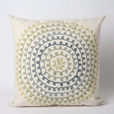 Ombre Threads Square Indoor/Outdoor Pillow in Cool