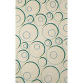 Spello Hoops Aqua Outdoor Rug
