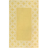 Spello Chain Border Yellow Outdoor Rug