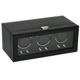 Heritage Module 2.1 Triple Watch Winder with Cover in Black