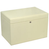 London Large Jewelry Case in Cream