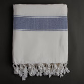 Ayrika Natural Cotton Fouta Towel in Blue