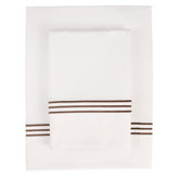 Baratto Piping 300 Thread Count Bamboo Sheet Set in Chocolate