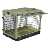 Deluxe Steel Dog Crate in Sage