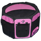 Octagon Pet Pen with Removable Top in Pink