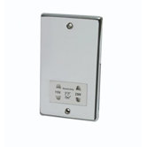 Slimline Shaver Socket in Polished Chrome