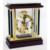 28cm Quartz Skeleton Clock with Hourly Passing Strike