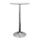 105cm Bartisch "Zamora" in Klar / Chrom