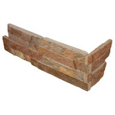 Quartzite 6" x 18" x 6" Natural Ledge Stone Corner in Copper