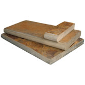 Honed Slate Pool Copings in California Gold