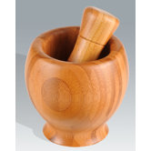 Bamboo Mortar and Pestle