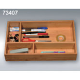Bamboo 4 Compartment Storage Tray