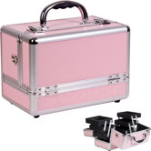 Makeup Case with 3-Tiers Expandable Trays