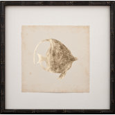 Gold Leaf Fish III Art
