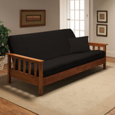 Stretch Jersey Full Futon Cover in Black