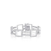 Designer Inspired Basket Link Diamond Tennis Bracelet