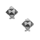 Sterling Silver Earrings in Black