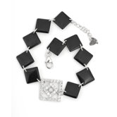 Rhodium Plated Cubic Zirconia Bracelet