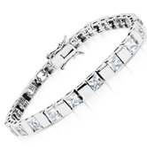 Princes Cut Cubic Zirconia Bracelet