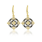 Deco Vermeil Cubic Zirconia Earrings