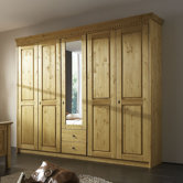 Kleiderschrank "Merano" mit Spiegelmittelt&uuml;r und 2 Schubk&auml;sten