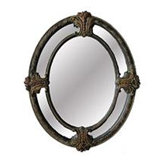 Cupid's Reflection Wall Mirror in Dark Gold
