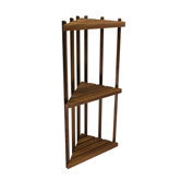 Teak Three Tiered Corner Shelf