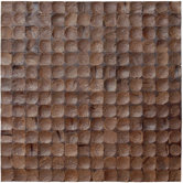 17" x 17" Coconut Mosaic Tile in Espresso Bliss