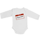 Hello My Name Is Organic Long Sleeve in White