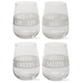 Viva Glassware Cheers Tumbler (Set of 4)