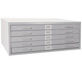 46.75" H 10 Drawer Flat File with Closed Base