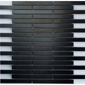 Dancez Electric Slide 5/8" x 6" Brushed Metal Mosaic in Black