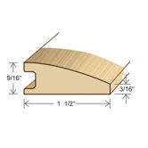 72" Solid Hardwood Unfinished Bamboo Carbonized Strand Reducer for 9/16" Floors